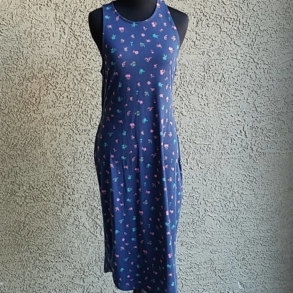 Jrs Bongo Blue Dress Sz L Sleeveless